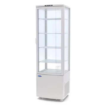 Asztali hűtővitrin 52cm - 235L - fehér
