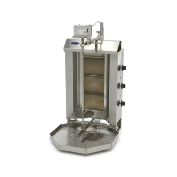 Gyros / Kebab grill gáz - 3 égő - 30kg hús