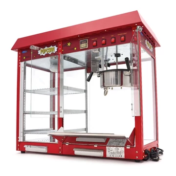 Popcorn gép - 150gr - melegítő vitrinnel