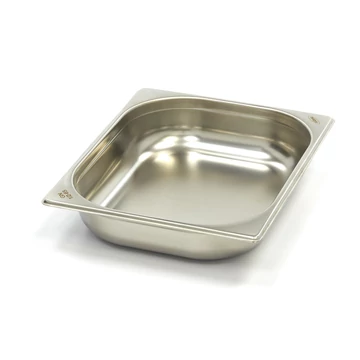 Gasztronorm tartály 1/2 GN - 6,5cm mély - 32,5 x 26,5cm - Rozsdamentes acél