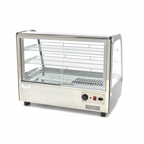 Fűtött bemutatóvitrin 85,6cm - 3 polc - 160L