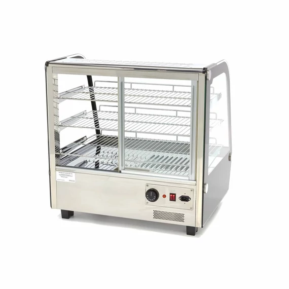 Fűtött bemutatóvitrin 67,8cm - 3 polc - 120L