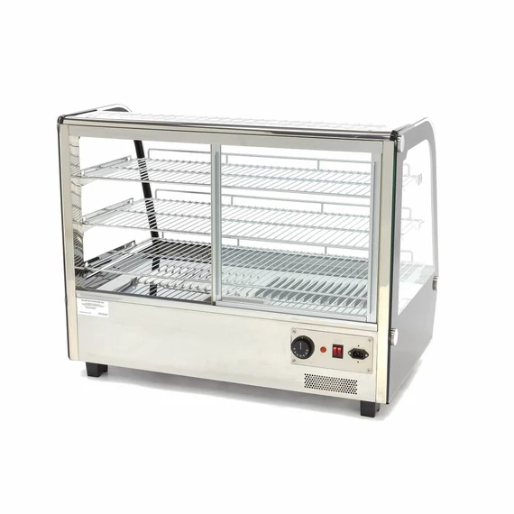 Fűtött bemutatóvitrin 85,6cm - 3 polc - 160L