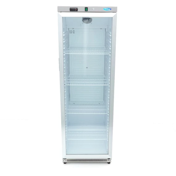 Hűtőszekrény - 400L - Rozsdamentes Acél - Üvegajtóval