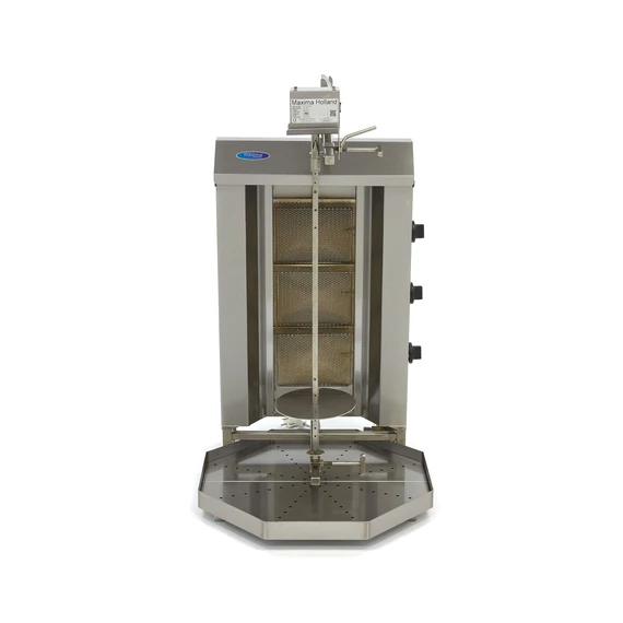 Gyros / Kebab grill gáz - 3 égő - 30kg hús
