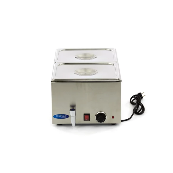 Bain Marie leeresztő csappal - 2 x 1/2 GN szettel együtt
