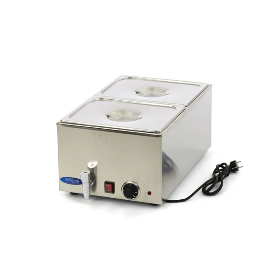 Bain Marie leeresztő csappal - 2 x 1/2 GN szettel együtt