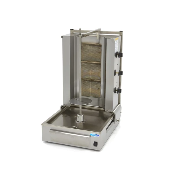 Gyros / Kebab grill gáz - 3 égővel - 40kg hús