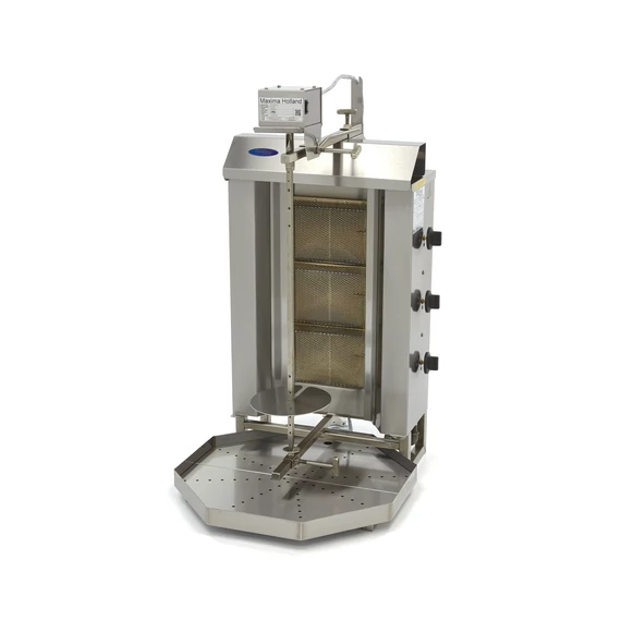 Gyros / Kebab grill gáz - 3 égő - 30kg hús