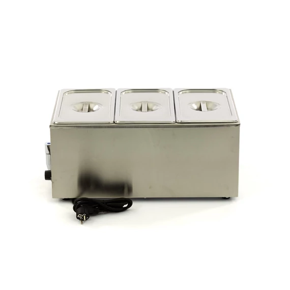 Bain Marie leeresztő csappal - 3 x 1/3 GN szettel együtt