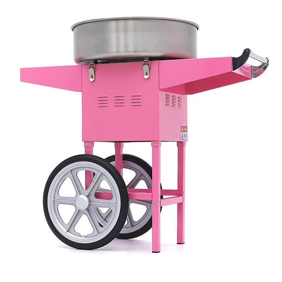 Vattacukor készítő gép - ø 52cm - Rózsaszín - Kosárral
