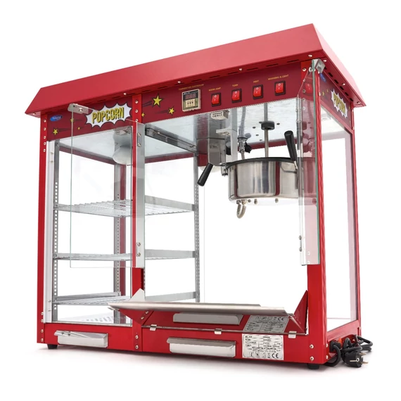 Popcorn gép - 150gr - melegítő vitrinnel