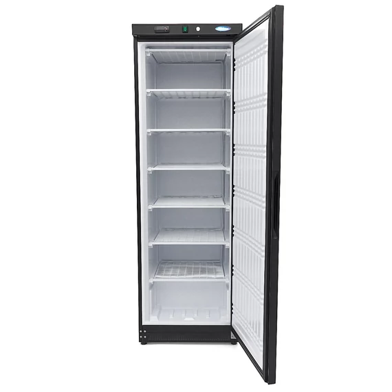 Fagyasztószekrény - 400L - 6 rögzített polc - Fekete