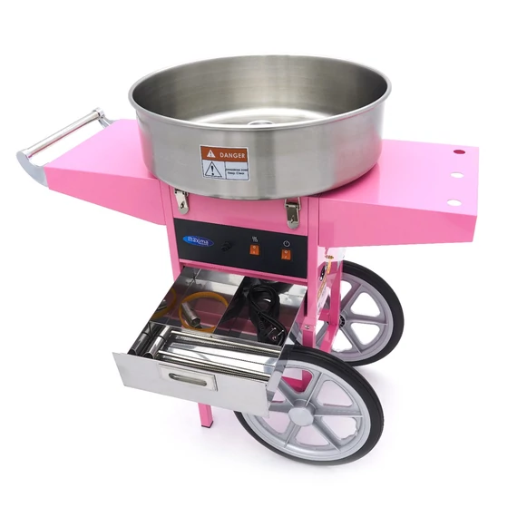 Vattacukor készítő gép - ø 52cm - Rózsaszín - Kosárral