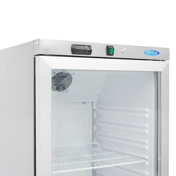 Hűtőszekrény - 400L - Rozsdamentes Acél - Üvegajtóval