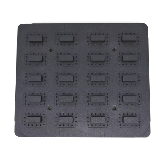 Tartlet forma - Téglalap - 64x41/45x22 mm - 20 db
