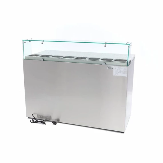 Pizza előkészítő hűtött munkaasztal 3 ajtóval - 137cm - 400L