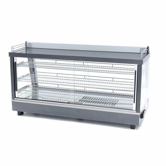 Fűtött bemutatóvitrin 121,5cm - 3 polc - 186L