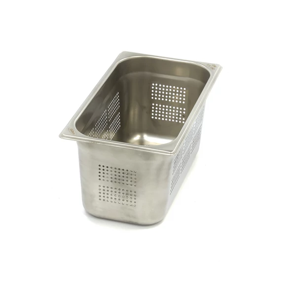 Gasztronorm tartály 1/3 GN - Perforált - 15cm mély - 32,5 x 17,6cm - Rozsdamentes acél