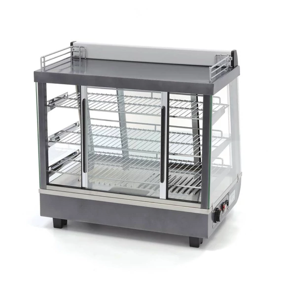 Fűtött bemutatóvitrin 67,5cm - 3 polc - 96L