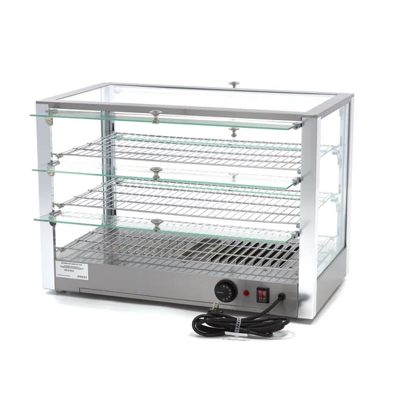 Fűtött bemutatóvitrin 70cm - 3 polc - 115L
