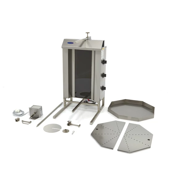Gyros / Kebab grill elektromos - 3 égő - 30kg hús