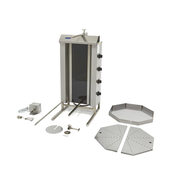 Gyros / Kebab grill elektromos - 4 égővel - 50kg hús