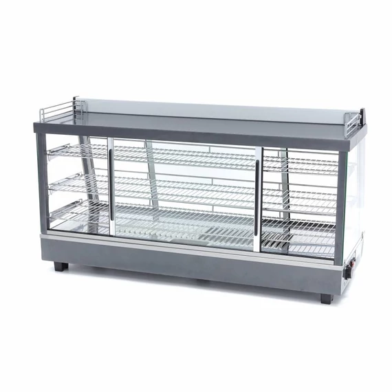 Fűtött bemutatóvitrin 121,5cm - 3 polc - 186L