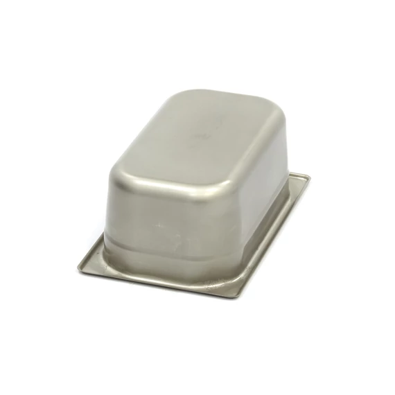 Gasztronorm tartály 1/4 GN - 10cm mély - 26,5 x 16,2cm - Rozsdamentes acél