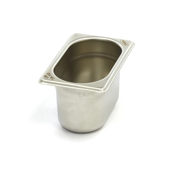 Gasztronorm tartály 1/9 GN - 10cm mély - 17,6 x 10,8cm - Rozsdamentes acél