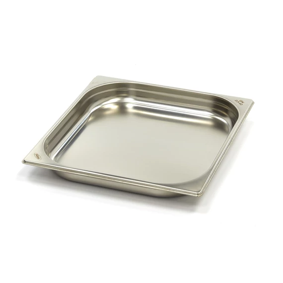Gasztronorm tartály 2/3 GN - 4cm mély - 32,5 x 35,4cm - Rozsdamentes acél