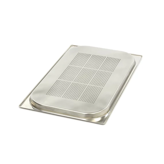 Gasztronorm tartály 1/1 GN - Perforált - 2cm mély - 53 x 32,5cm - Rozsdamentes acél