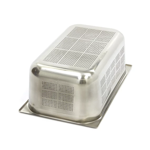 Gasztronorm tartály 1/1 GN - Perforált - 20cm mély - 53 x 32,5cm - Rozsdamentes acél