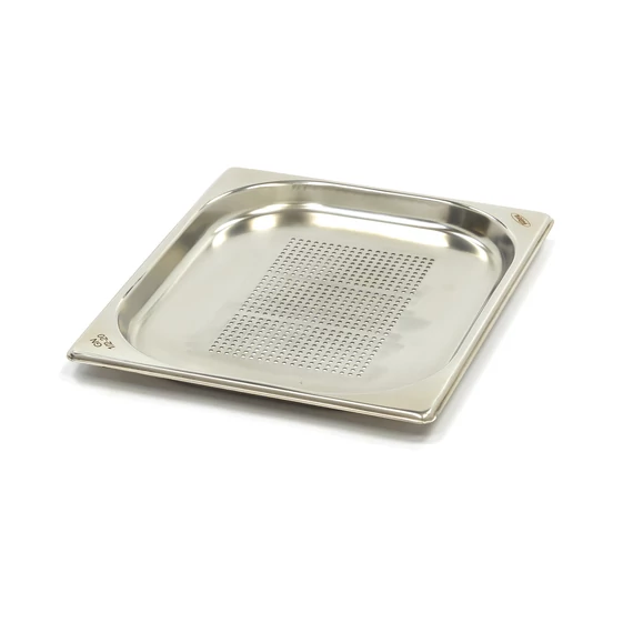 Gasztronorm tartály 1/2 GN perforált - 2cm mély - 32,5 x 26,5cm - Rozsdamentes acél
