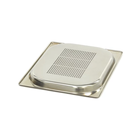 Gasztronorm tartály 1/2 GN perforált - 2cm mély - 32,5 x 26,5cm - Rozsdamentes acél