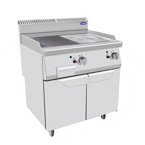 Prémium lábon álló félig sima félig barázdált felületű gázgrill Cook Rite by Atosa