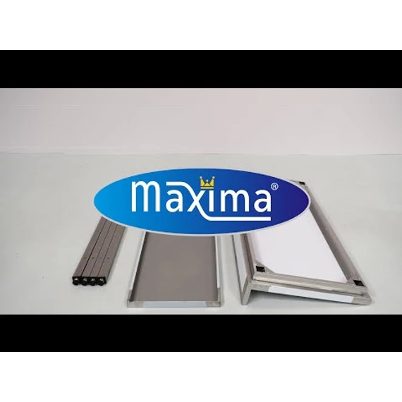 Rozsdamentes acél asztal hátsó résszel - 100 x 70cm - állítható magasságú