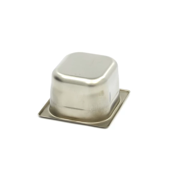 Gasztronorm tartály 1/6 GN - 10cm mély - 17,6 x 16,2cm - Rozsdamentes acél